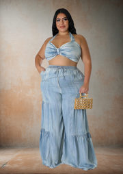 Alina Halter Top Chic Set (Denim)