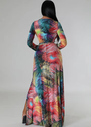Isla Bloom Wrap Maxi Dress (Multi)