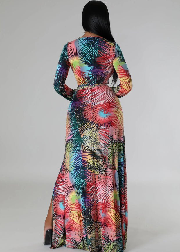 Isla Bloom Wrap Maxi Dress (Multi)