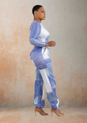Fleur Round Neck Long Sleeves Top & Jogger Set