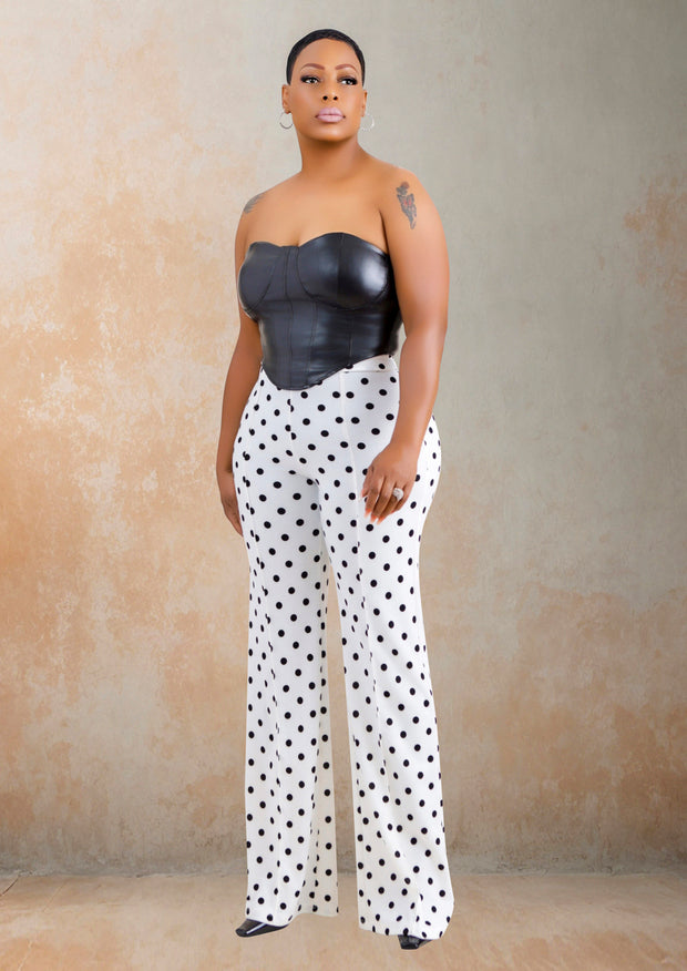 Camila Strapless Pu Corset Top (Black)