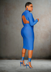 Keira Open Back (Blue Bandage Dress)
