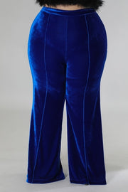 Queen Velvet Pants (Royal Blue)